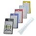 5 Pack - Slim and Sturdy Flexible Backpack & Airline Luggage ID Bag Tags - Business Card Holders - with Secure Plastic Worm Loop Straps by Specialist ID (Assorted Colors)