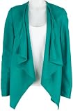 Evan Picone Jade Cascading Open Front Jacket JADE GREEN 4