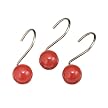 Orbit Shower Curtain Hooks - Red
