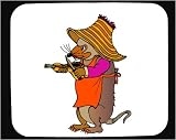 Decorated Mouse Pad with costume, knife, cook, food, rat