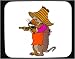 Decorated Mouse Pad with costume, knife, cook, food, rat