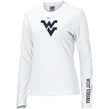 Nike - Nike West Virginia Mountaineers White Ladies Classic Logo Long Sleeve T-shirt