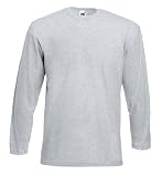 Fruit of the Loom Mens long sleeve plain t-shirt