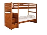 Ranch Cinnamon Twin/Twin Step Bunk Bed