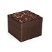 Satin and Glass Beads Brown Box-Square 