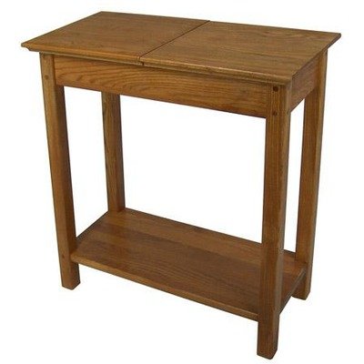Chairside Storage Table in Golden Oak