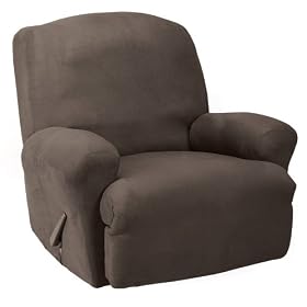 Casual Home Stretch Suede Slipcover - Mocha (Recliner)