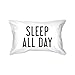 365 Printing Bold Statement Pillowcases 300-Thread-Count Premium Quality Egyptian Cotton Standard Size 21 x 30 - Dance All Night Sleep All Day