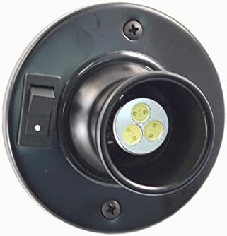 12 Volt Black Finish Warm White LED Eyeball Reading Light