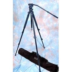 DMKFoto Professional Black Video Tripod with Fluid Head System