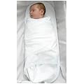 Miracle Blanket - White - Swaddling Wrap - no poppers or Velcro that could scratch baby