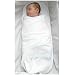 Miracle Blanket - White - Swaddling Wrap - no poppers or Velcro that could scratch baby