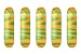 5 Blank Graphic Skateboard DECK pro maple 7.75'' Straps Orange