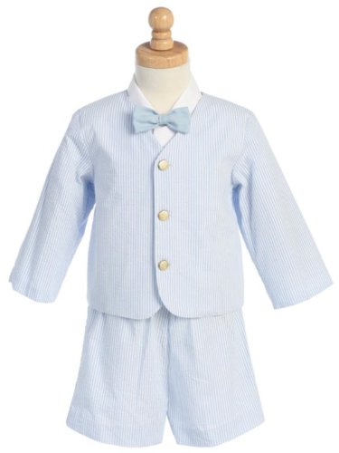 Eton Seersucker Suit - Blue - Made in USA