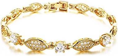 Qinggetme Micro Pave 3A Zircon Big Fashion Fish-like Ladies 18K Gold Plated Bracelet