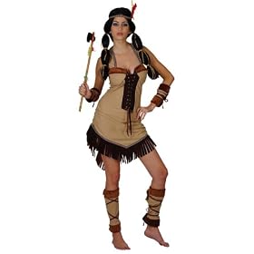 Indian Princess Squaw Ladies Fancy Dress Costume Large