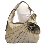 Studded Flower Hobo Handbag
