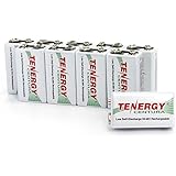 10 Pieces of Tenergy Centura 9V 200mAh Low Self-Discharge NiMH Rechargeable Batteries