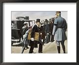 The Terms of the Treaty of Versailles are Finally Agreed and Set out in the Golden Book Framed Art Poster Print, 22x18