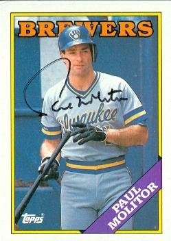 Paul Molitor Autographed/Hand Signed MLB Baseball Card (Milwaukee Brewers) 1988 Topps #465
