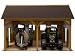 Kids Globe Wooden Farm Shed for 2 Tractors (Scale 1:16)