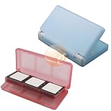 Blue Soft Silicone Skin Case Cover + Game Card Case (Tomato Red) Holder Box for Nintendo DS Lite NDSL