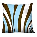 100% Thai Silk Decorative Pillow - Art Fire Blue (18 x 18")