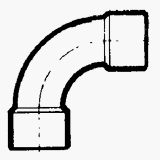 Elkhart Prod. Corp. 31692 Long Turn 90 Elbow