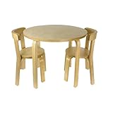 Kids' Wood Table And Chairs Set