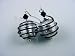 Venetian Spirals Earrings (Silver/Black)