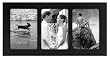 Linear Black 3 Opening Picture Frame Collage 4x6