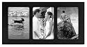 Linear Black 3 Opening Picture Frame Collage 4x6"