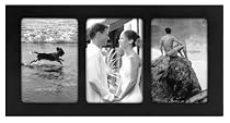 Linear Black 3 Opening Picture Frame Collage 4x6"