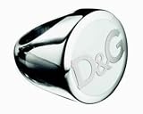 D&G stainless steel gents ring with white resin large