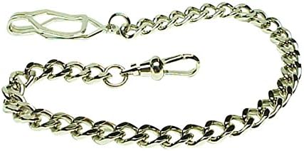 Old Father Time Custom Belt-Hook Short Pocket Watch Chain-624W