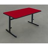 24 x 36 Computer Table - Adjustable - Red (Red) (26