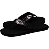 For Bare Feet Kansas City Chiefs Women's Sequin Flip Flops Extra Small