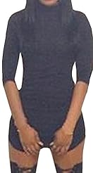 Polyester Turtleneck Long Sleeves Mini Dress 