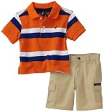 Nautica Sportswear Kids Baby-Boys Infant Stripe Shirt And Cargo Short Set