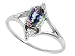0.52 cts Genuine Mystic Rainbow Topaz and Diamond Ring - 14kt Yellow Gold