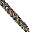 Silver/Copper-tone Multicolored Hamba Wood 7.5in title=