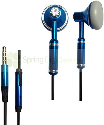Spring Digi Center The latest OEM Headphone with Mic for Iphone,Ipad,Samsung Smartphones and Tabs and other devices with 3.5 mm Jack(Blue)