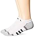 adidas Men's Climalite II No Show Sock (2-Pair), White/Aluminum 2/Black/Medium Lead/Aluminum 2 Marl, Size 6-12