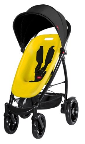 Phil and Teds Smart Stroller (Frame,seat and Black Hood) (Lemon) picture