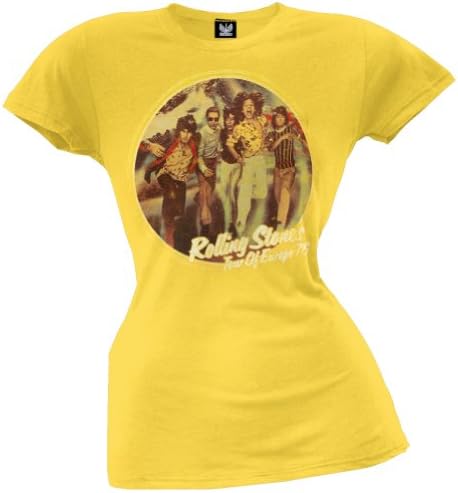 Rolling Stones - Womens Tour Of Europe 76 Juniors T-shirt