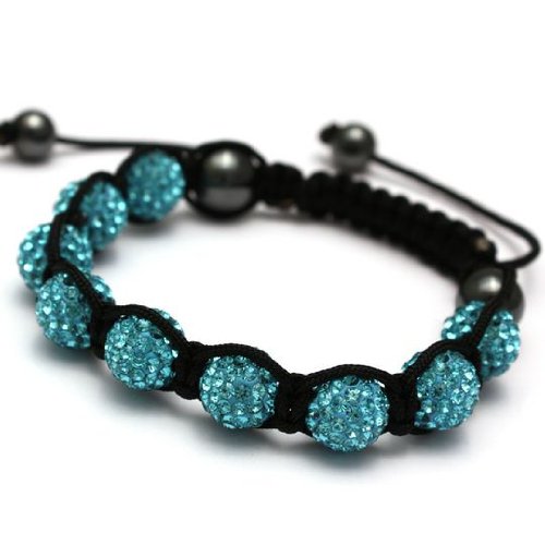 Eeazy-Gizmo® Turqoise Shamballa Bracelet Unisex Crystal Swarovski Beads