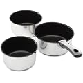 Tefal - Ingenio 4 - L9339502 - Gourmet - S�rie 3 Casseroles + 1 Poign�e - Forme Droite - Inox AA