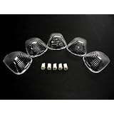 99-11 FORD EXCURSION CLEAR CAB ROOF MARKER LIGHT COVERS 