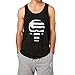 Loo Show Mens Punisher United States Flag Spike Skull Tank Top