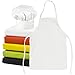Odelia Kids Chef Hat Apron - Kitchen Cooking Baking Wear (S 2-5 Year, Tangerine)